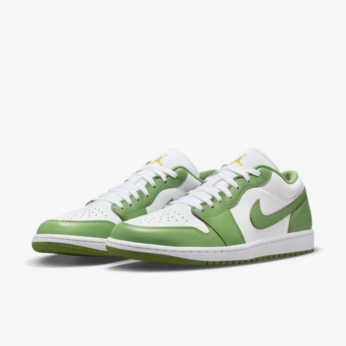 Air Jordan 1 Low Blanc-Chlorophylle