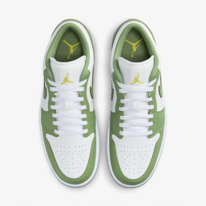 Air Jordan 1 Low Blanc-Chlorophylle