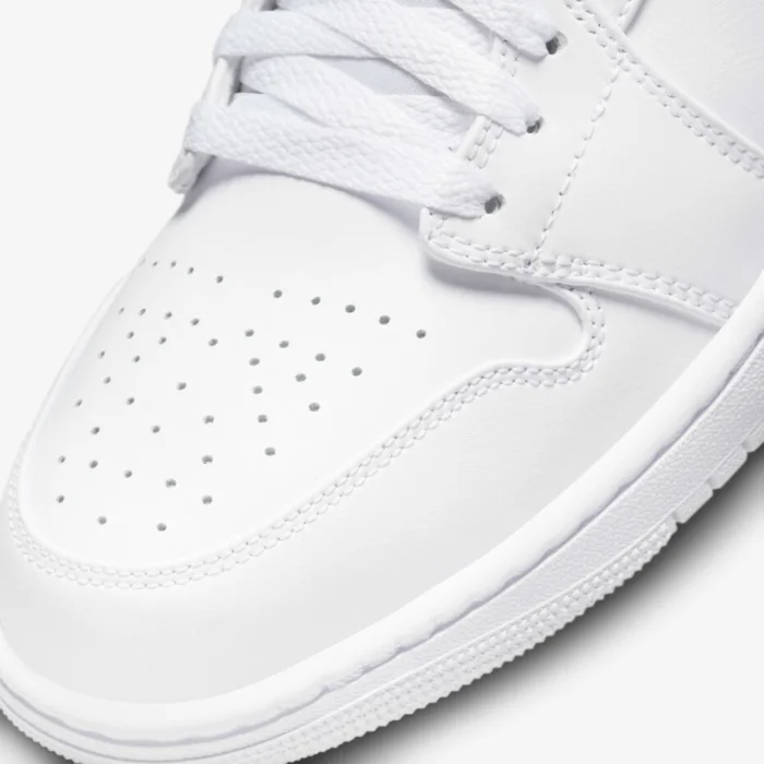 Air Jordan 1 Mid Blanc-Blanc