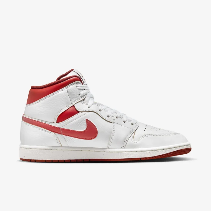 Air Jordan 1 Mid Blanc-Rouge Dune