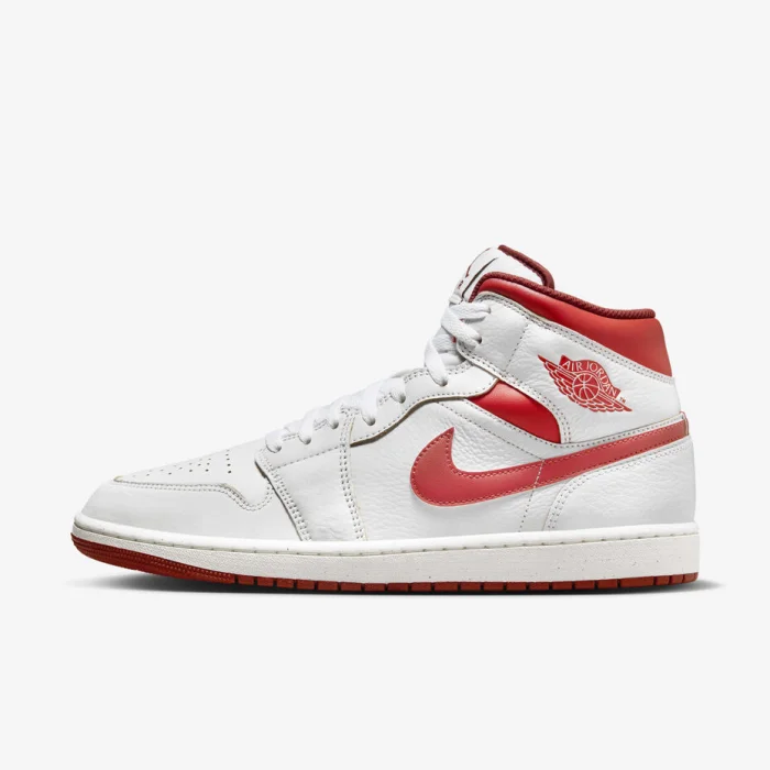 Air Jordan 1 Mid Blanc-Rouge Dune