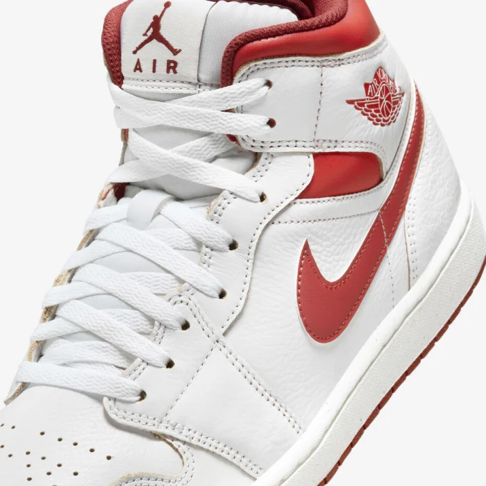 Air Jordan 1 Mid Blanc-Rouge Dune