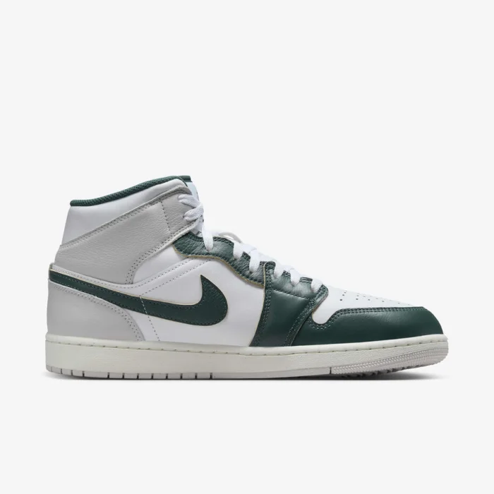 Air Jordan 1 Mid Blanc-Vert Oxydé
