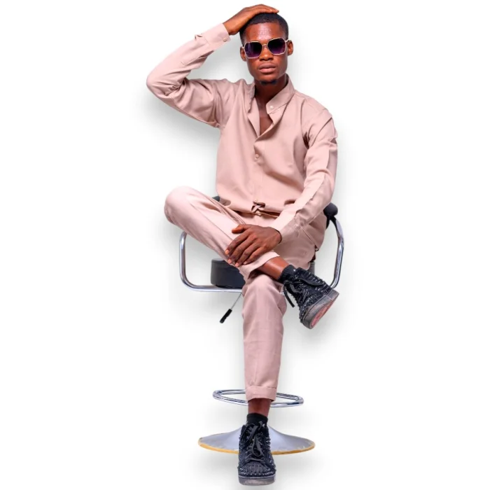 complet chemise + pantalon en satin 