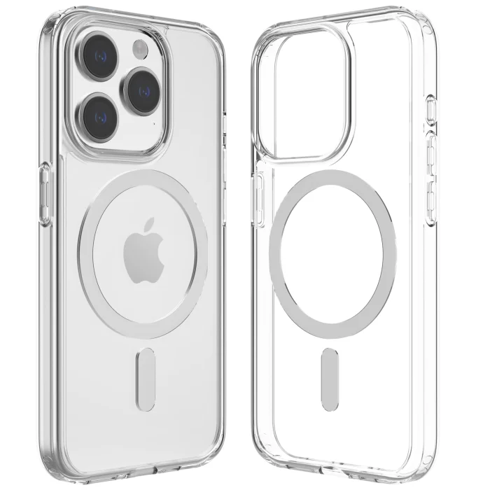 Coque de téléphone magnétique transparente