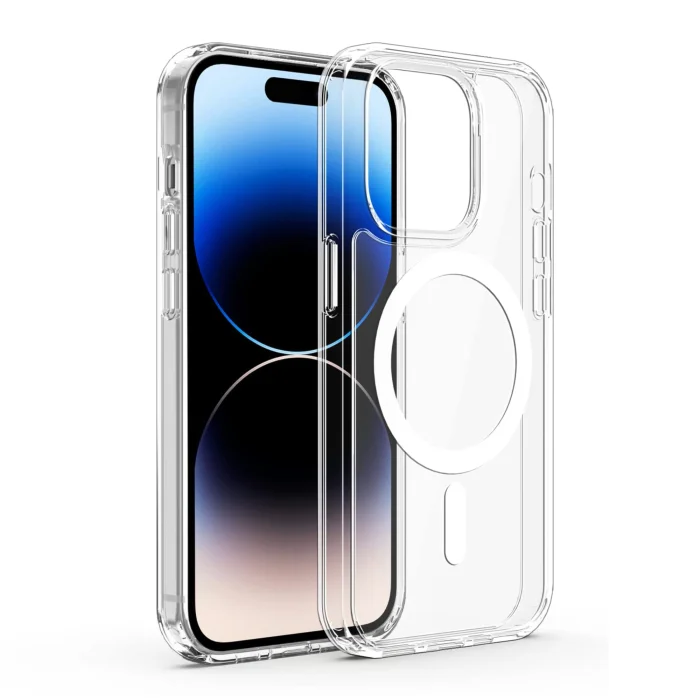 Coque de téléphone magnétique transparente