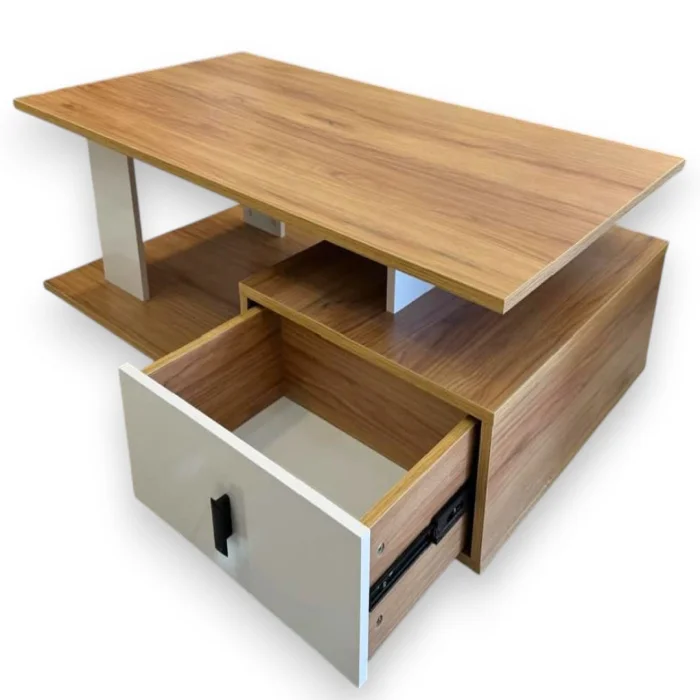 Table en bois local avec tiroir intégré